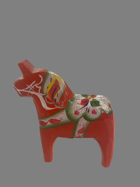 Antique Wooden Dala Hest Red - Swedish