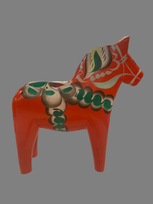 Antique Wooden Dala Hest Red - Swedish