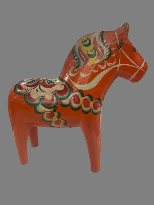 Antique Wooden Dala Hest Red - Swedish