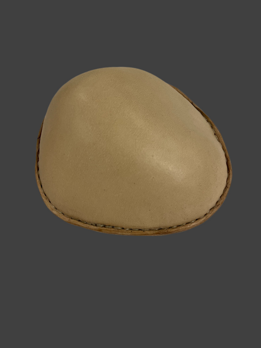 Large Leather Beach Pebble Paperweight #3