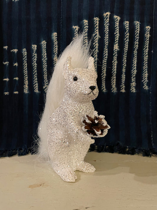 Glitter Squirrel - White with Fur Tail | Ino Schaller