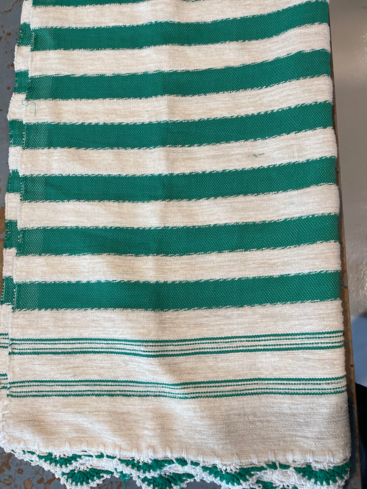 Vintage Moroccan Throw - Coral Green