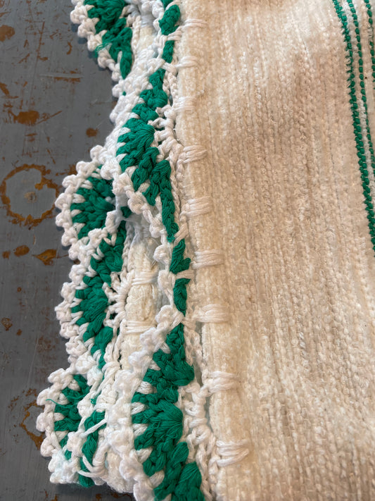 Vintage Moroccan Throw - Coral Green