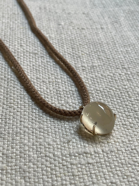 Gold and Moonstone Pendant — One-of-a-Kind Gemstone Necklace | Mikkel Brøgger