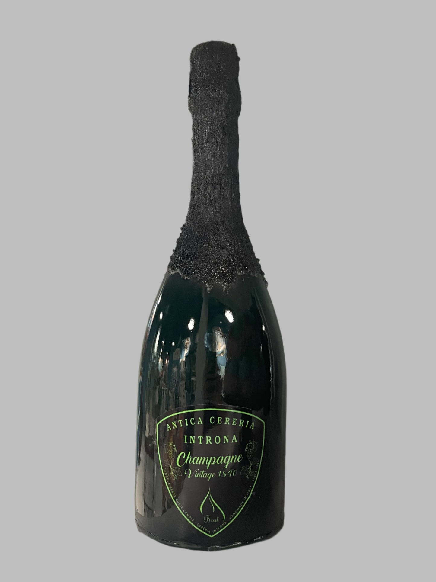 Green Champagne Wax Candle | Cereria Introna