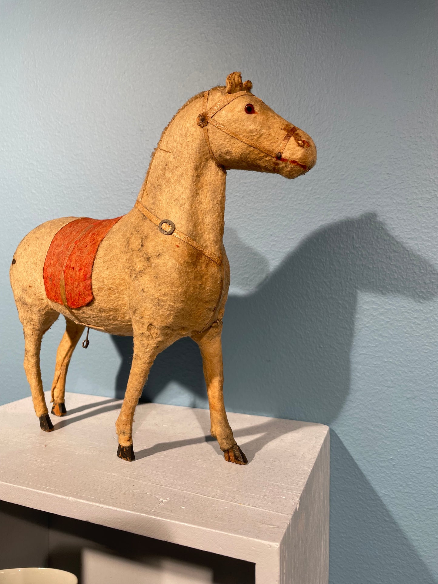 Antique "Talking" Horse Toy with Wire Mechanism, ca. Early 20th Century