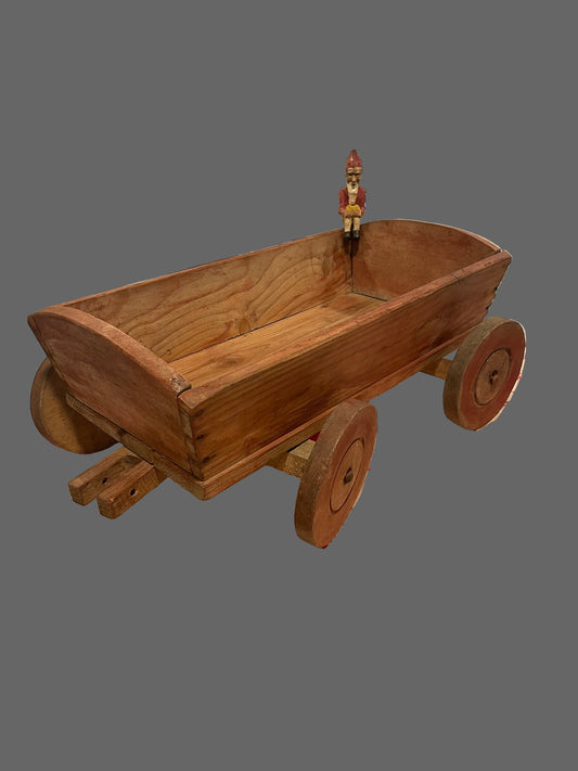 Wooden Wagon with Little Elf