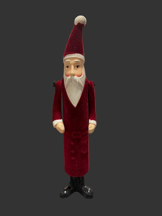 Tall Velvet Santa, Burgundy