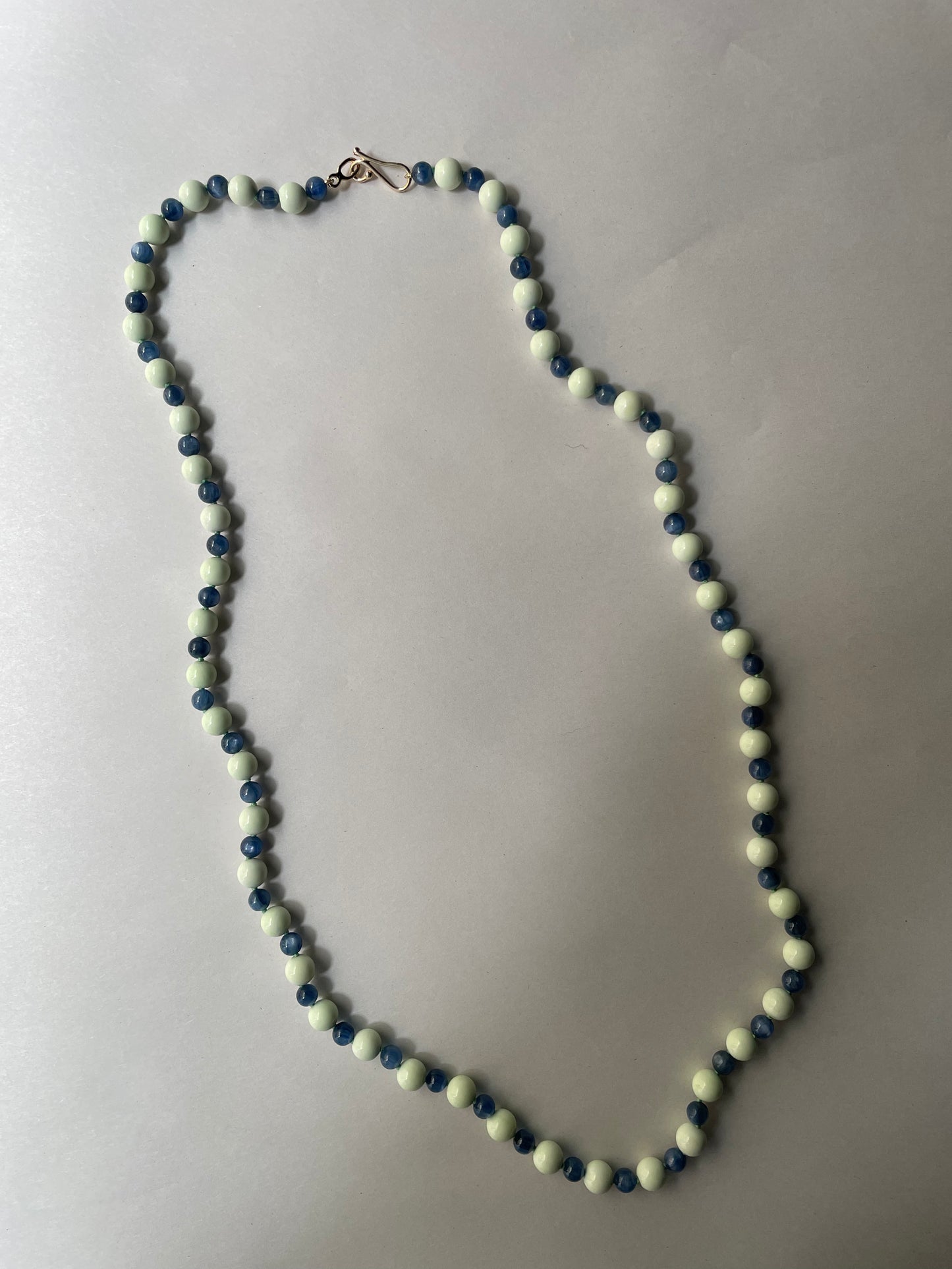 Lemon Chrysoprase & Kyanite Bead Necklace | Mikkel Brøgger