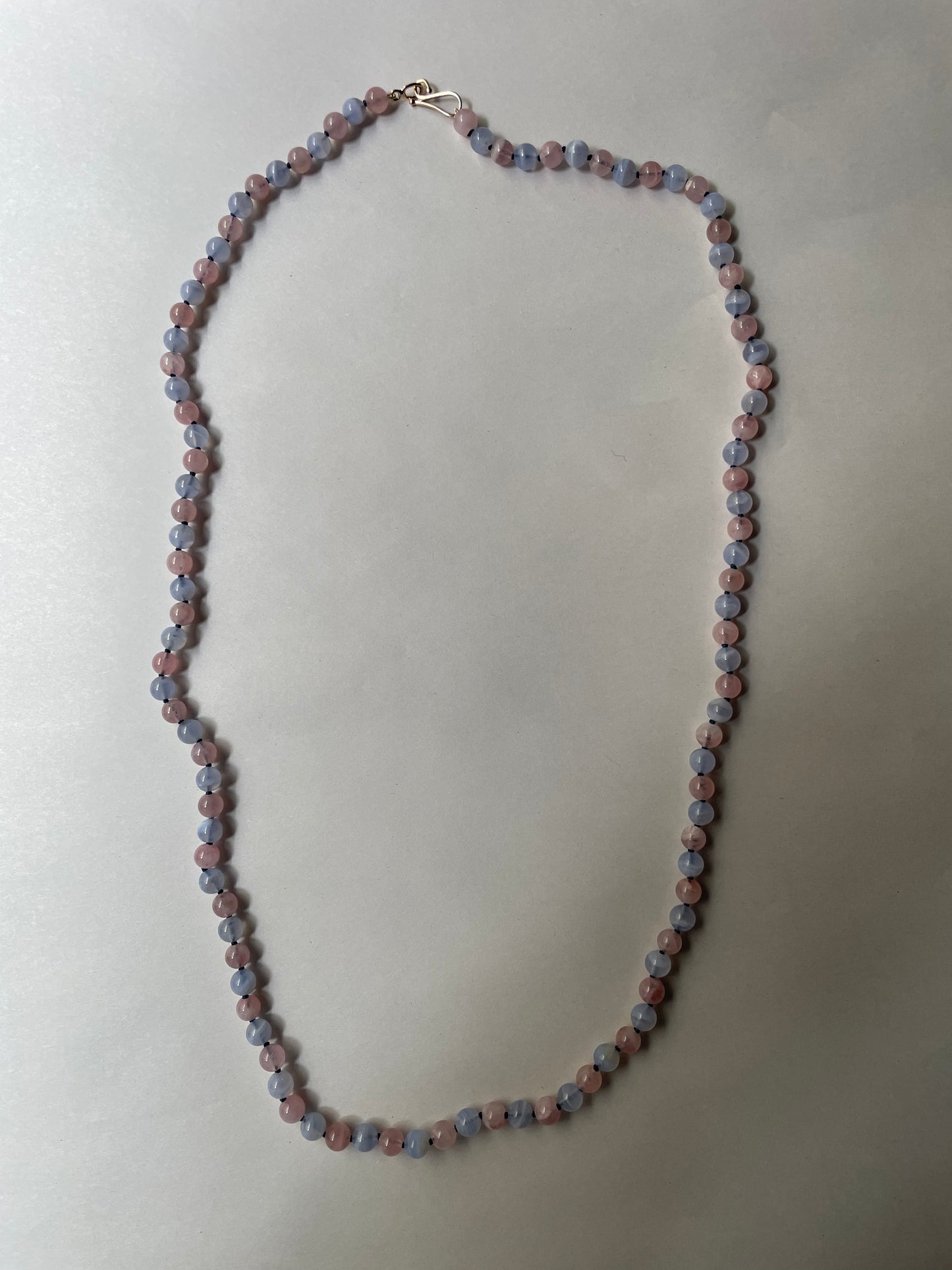 Madagascan Rose Quartz & Blue Lace Agate Necklace | Mikkel Brøgger