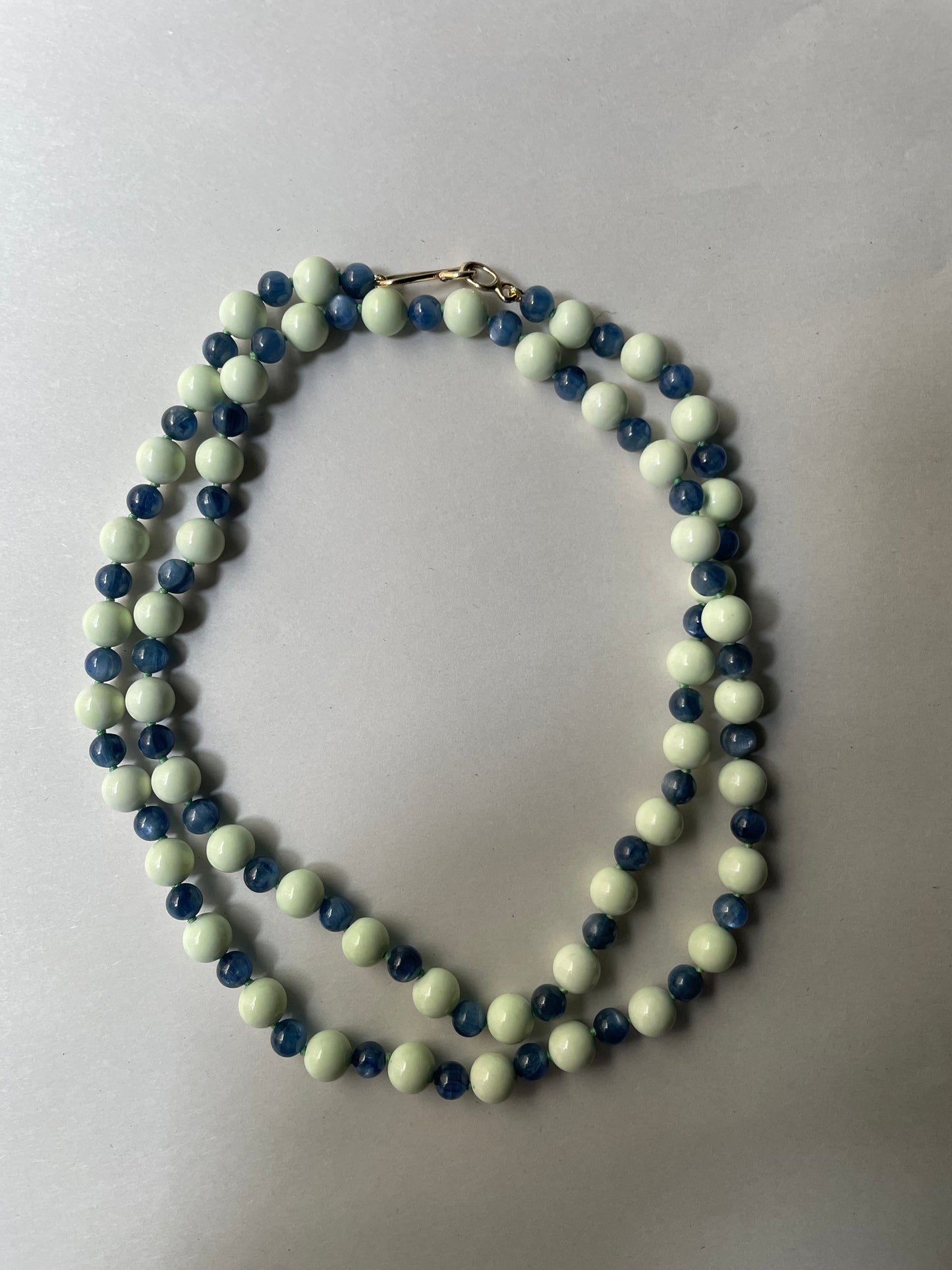 Lemon Chrysoprase & Kyanite Bead Necklace | Mikkel Brøgger