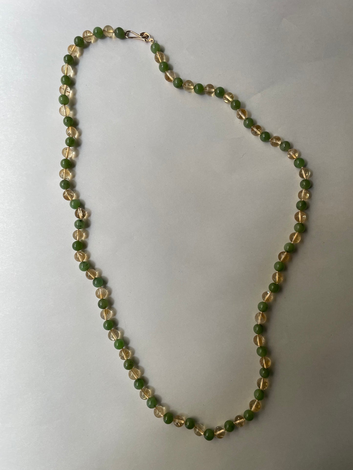 Lemon Citrine & Nephrite Jade Bead Necklace | Mikkel Brøgger