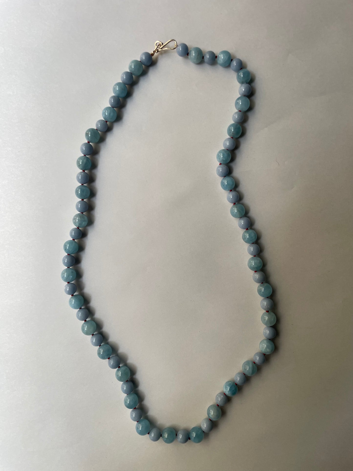 Angelite & Aquamarine Bead Necklace | Mikkel Brøgger