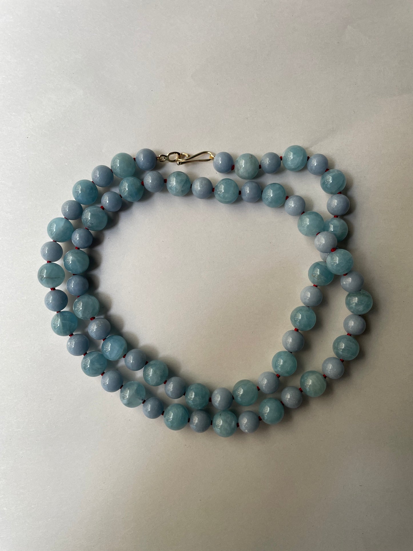 Angelite & Aquamarine Bead Necklace | Mikkel Brøgger