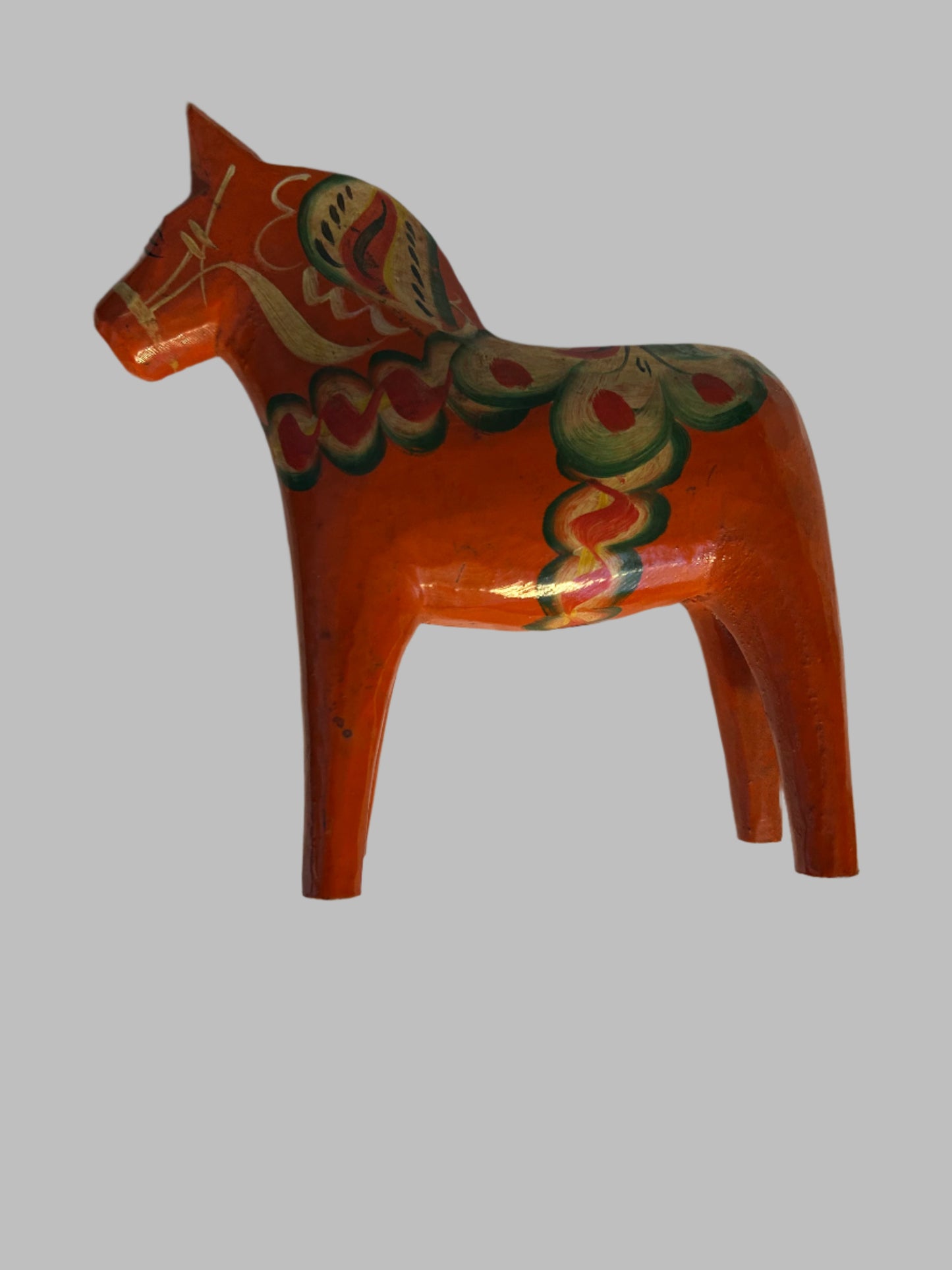 Antique Wooden Dala Hest Red - Swedish