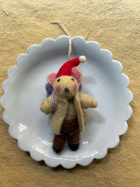 Backpacking Mouse | Christmas Ornament
