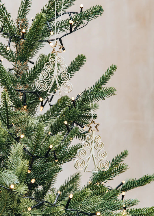 Flounce Garland, White | Christmas Ornament