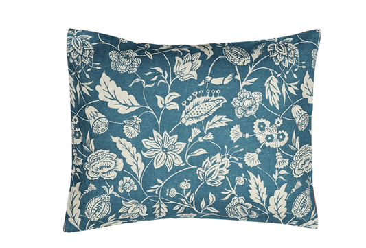 Indienne Blue Small Cushion | Antoinette Poisson Linen Cushion – Domino Paper Design
