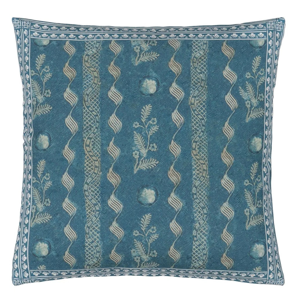 Indigo Circles Cushion - John Derian