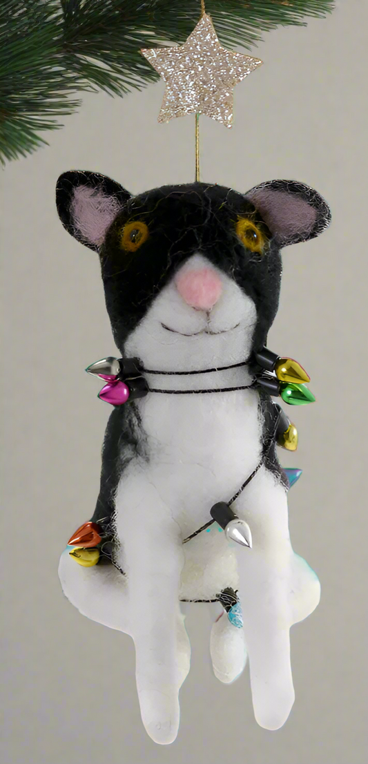 Jingle Cats - Tuxedo with Star | Christmas Ornament