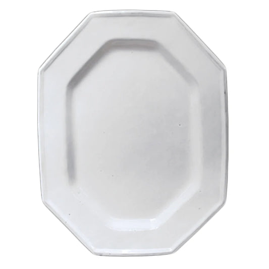 John Derian White Oval Octagon Platter | Astier de Villatte: Exclusive Pre-Order Item
