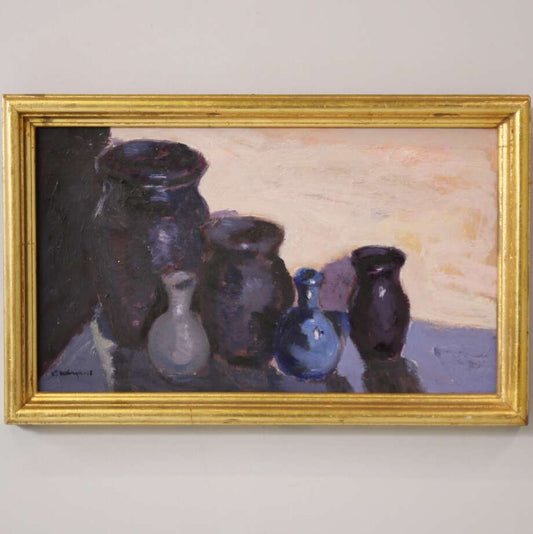 Kurt Ullberger | Still Life with Vessels, Oil on Panel (26 x 46 cm)