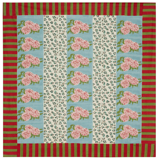 Leopard Stripes Sky - Cotton Cloth 180x180 Lisa Corti | Lisa Corti