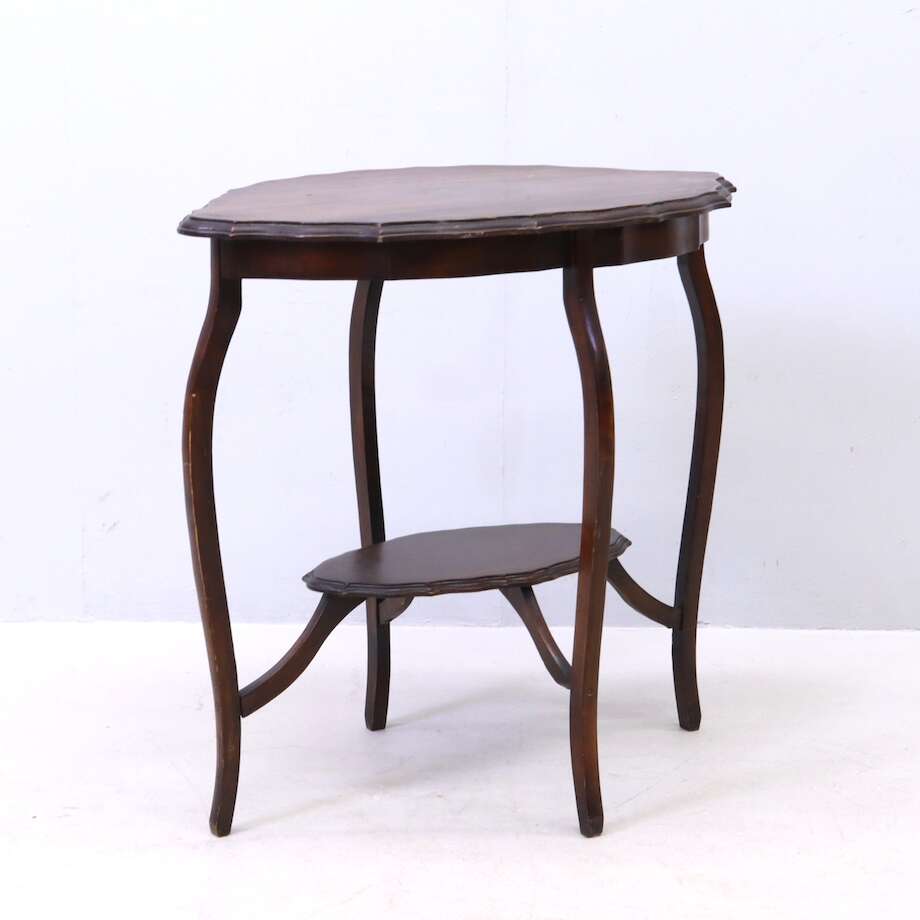 Lamp Table, 1900s, Mahogany Finish, H 71 × L 74 cm