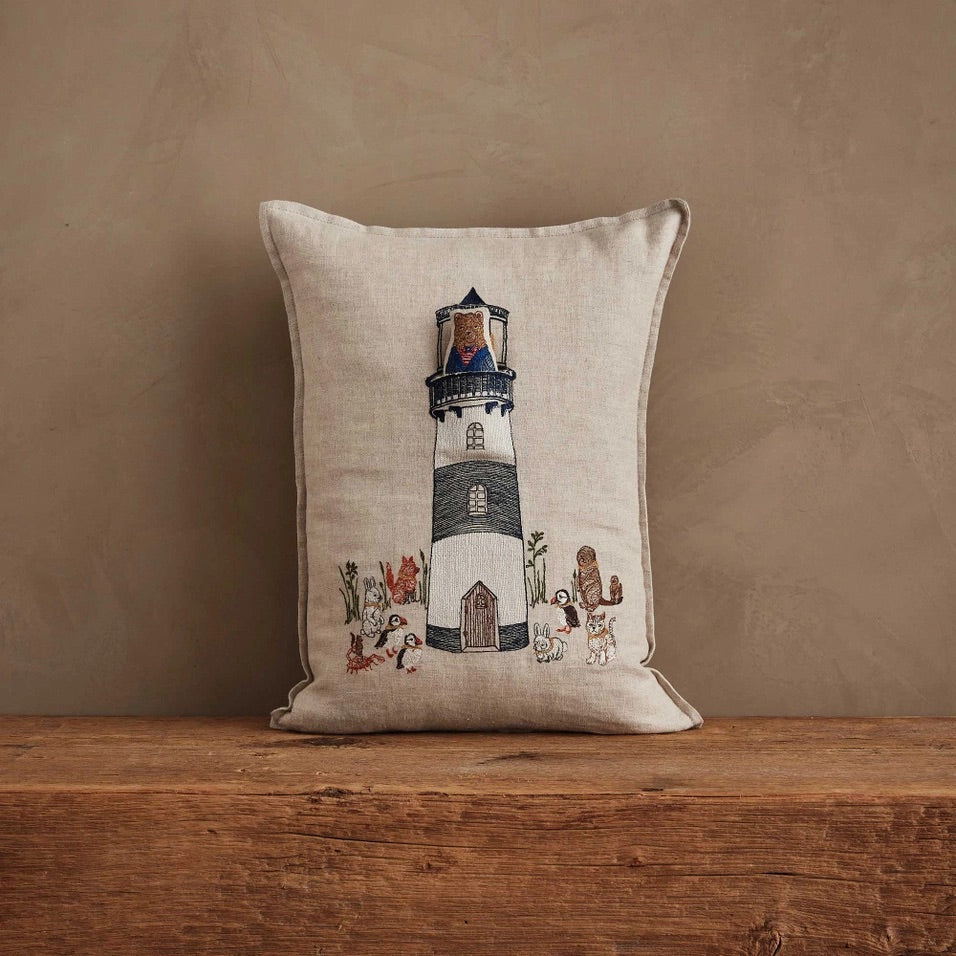 Lighthouse Friends Pocket Pillow | Coral & Tusk