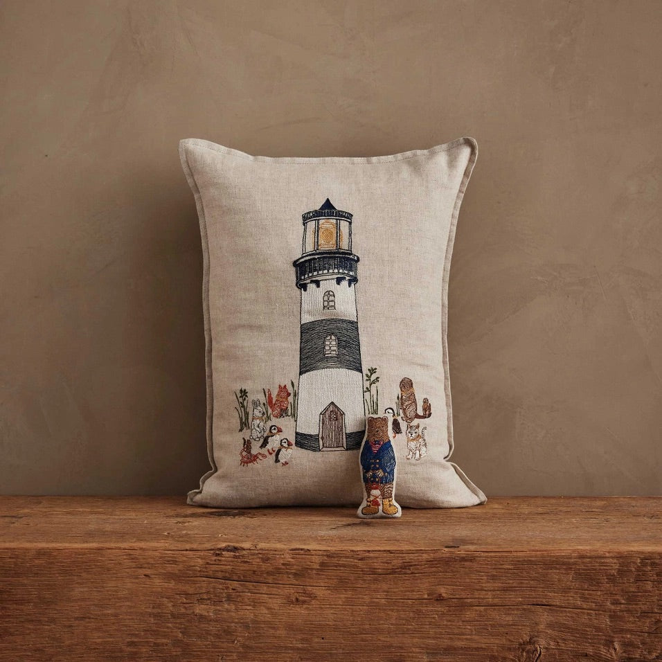 Lighthouse Friends Pocket Pillow | Coral & Tusk