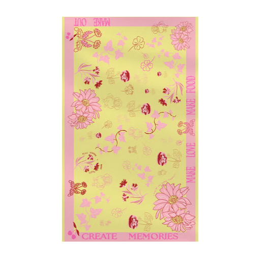Create Memories Tablecloth (Pink & Yellow) - NojiNoji
