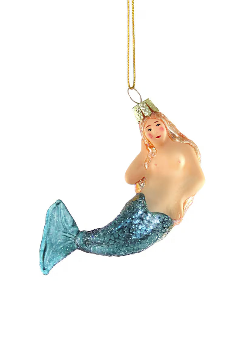 Mermaid Glass Ornament