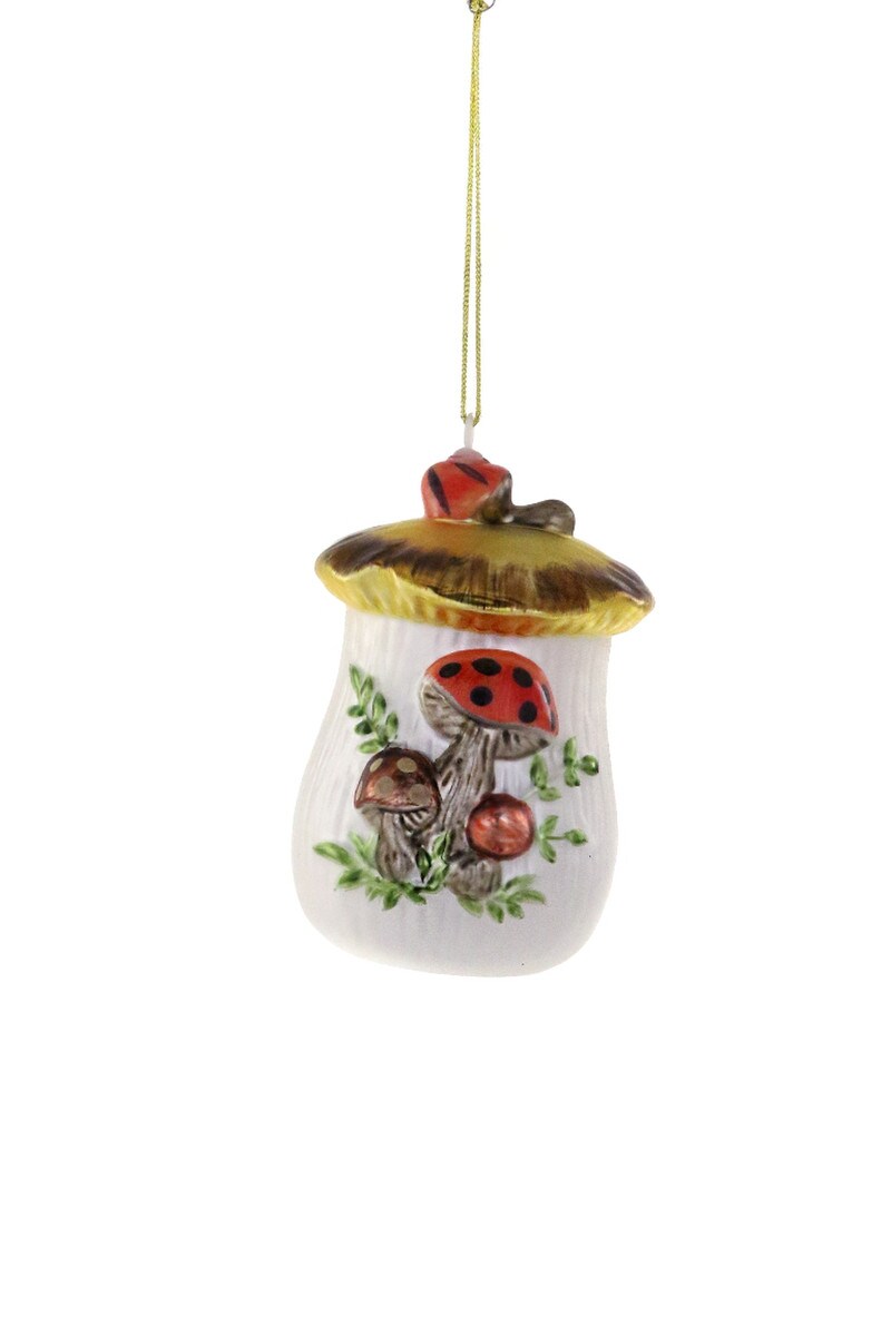 Mushroom Cookie Jar Christmas Ornament
