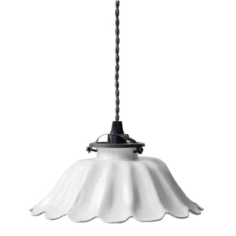 Marguerite Small Pendant Light with Canopy - Astier de Villatte: Exclusive Pre-Order Item