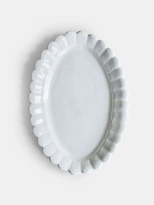 Marguerite Large Deep Oval Platter | Astier de Villatte: Exclusive Pre-Order Item