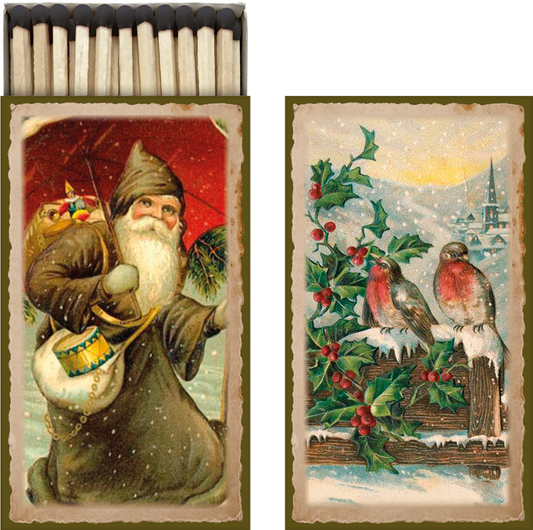 Matchbox - Christmas Collage and Santa & Birds | Skona Ting
