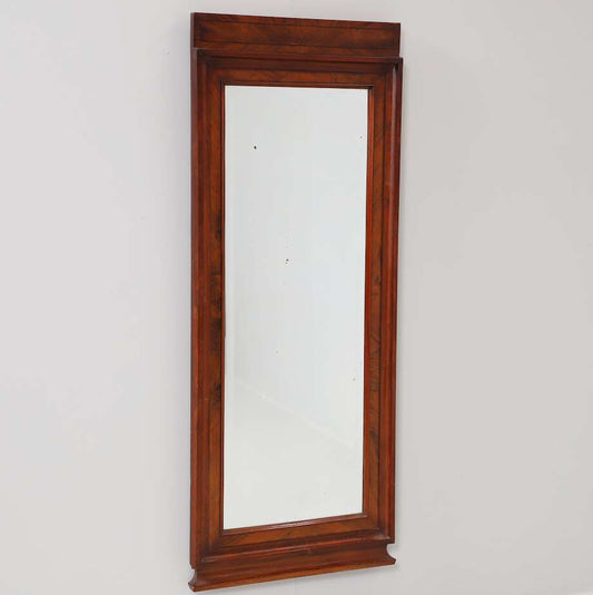 19th Century Mirror with Faceted Glass – 149×59 cm