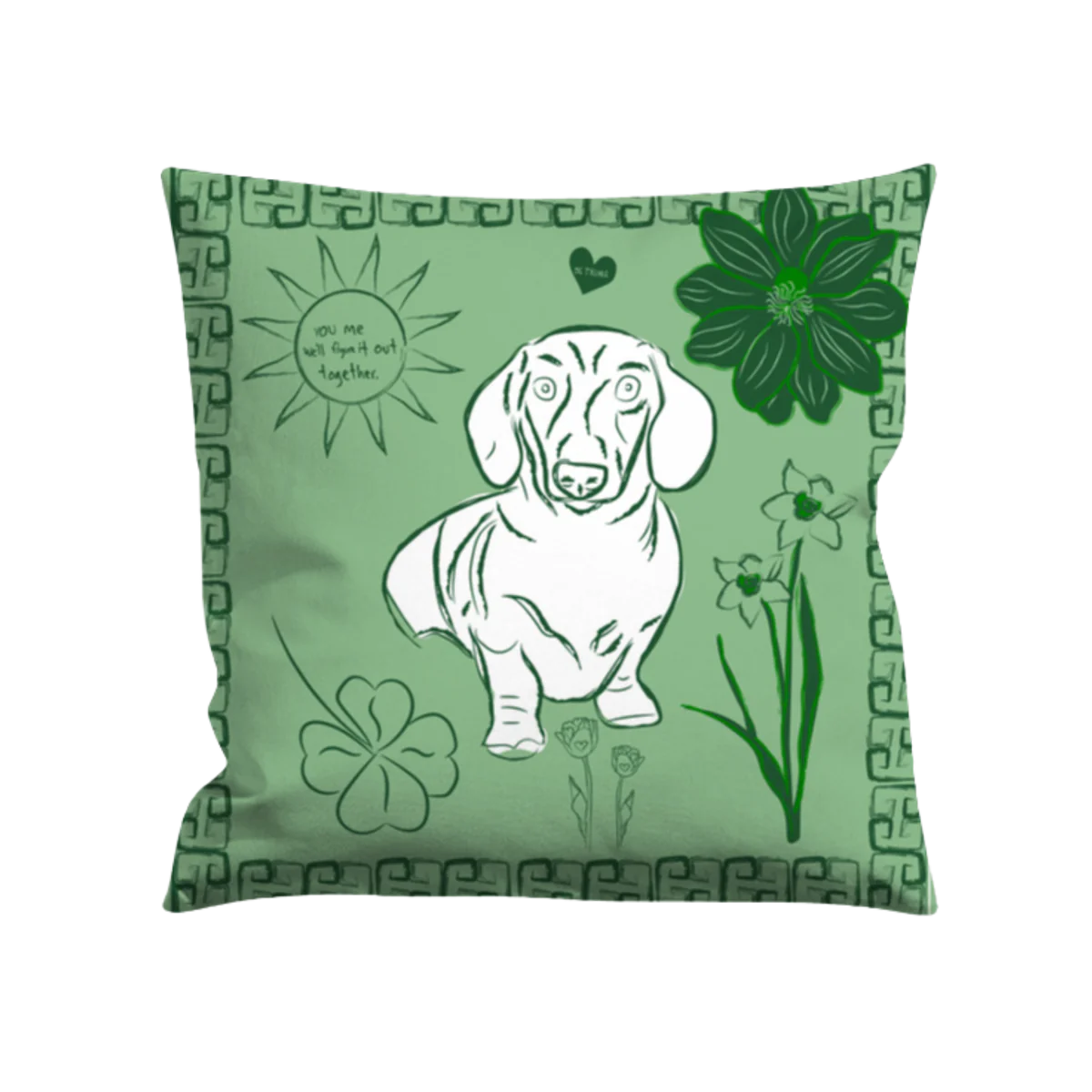 You and Me Will Figure It Out Cushion (Green)
