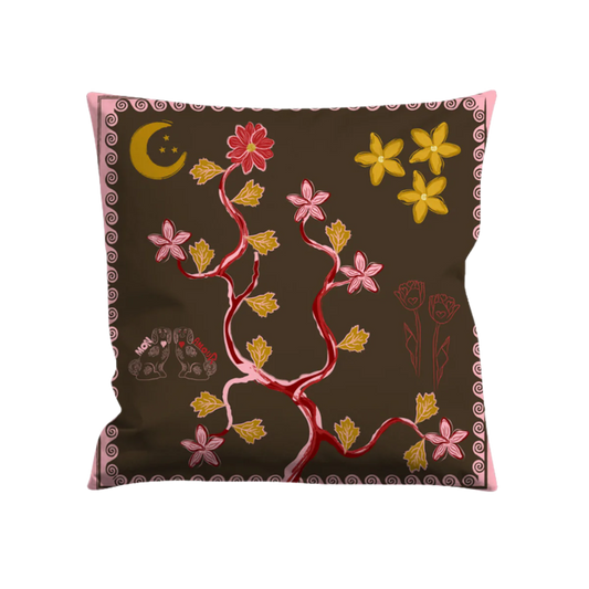 Tree of Life Cushion (Brown)