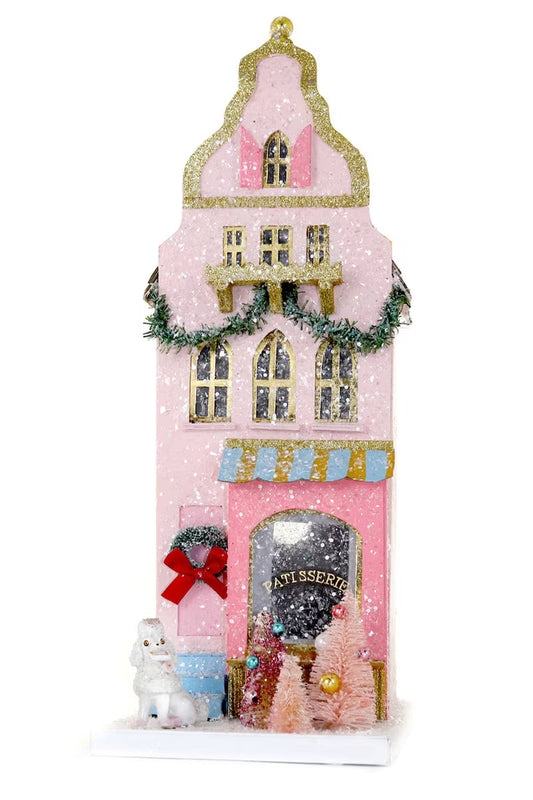 Patisserie Christmas House – Glittery Storybook Holiday Décor