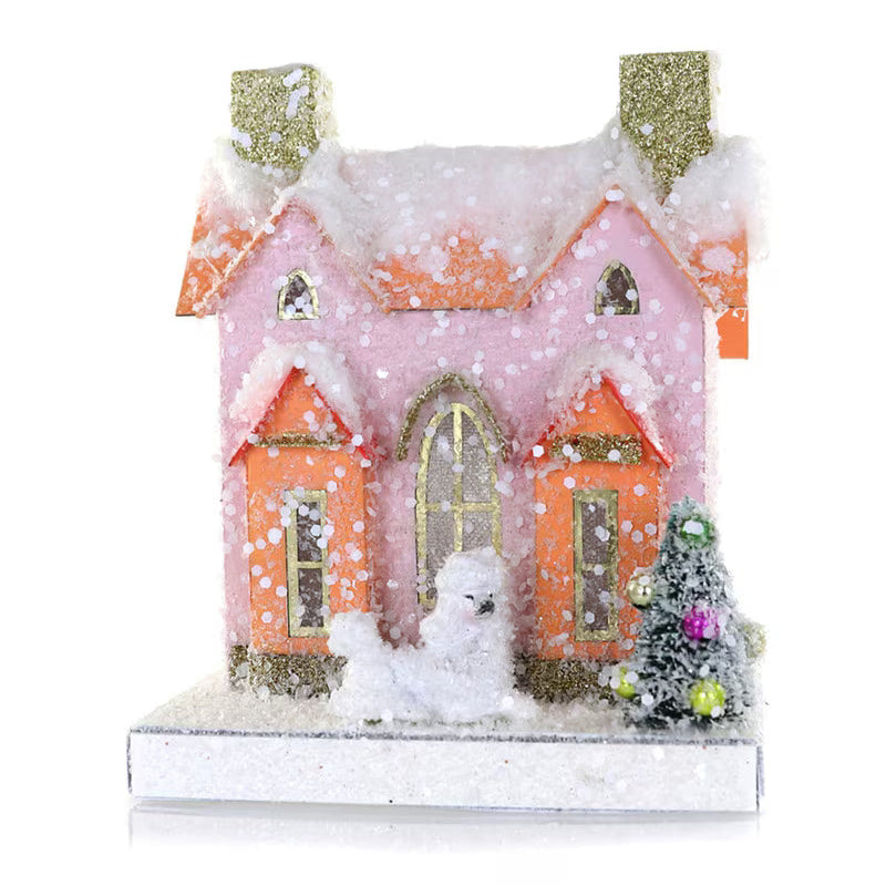 Poodle Chateau Christmas House – Glittery Storybook Holiday Décor