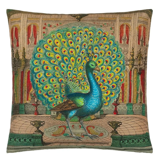 Peacock Emerald Cushion - John Derian