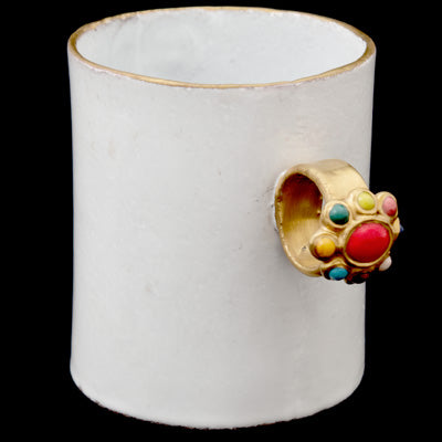 Red-Multicolour Ring Cup, Serena Carone - Astier de Villatte: Exclusive Pre-Order Item