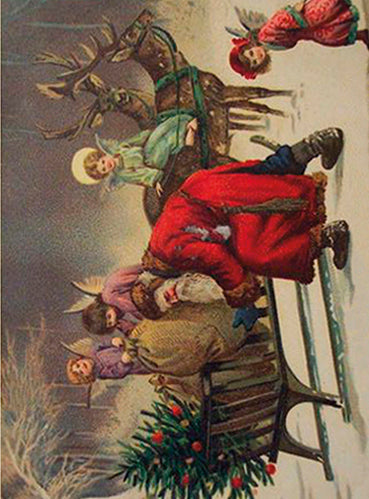 Santa Small Folded Card with Envelope | Skona Ting