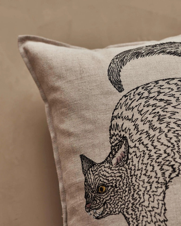 Scaredy Black Cat Pillow | Coral & Tusk
