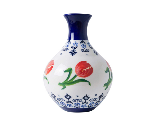 Belly Vase Orange Tulip | Heinen Delfts Blauw (Copy)