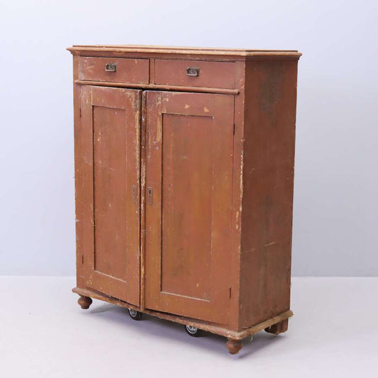 19th-Century Swedish Sideboard in Original Paint | Antique Pine Cabinet