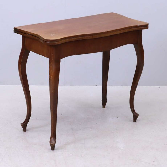 Swedish 19th Century Mahogany Spelbord Card Table, Fold-Over Top