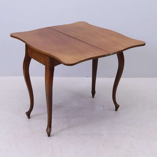 Swedish 19th Century Mahogany Spelbord Card Table, Fold-Over Top