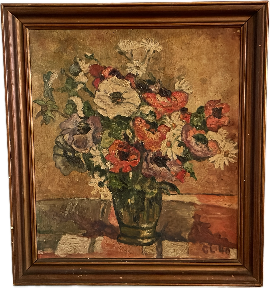 Estate Painting: Flowers - Wooden Frame #4